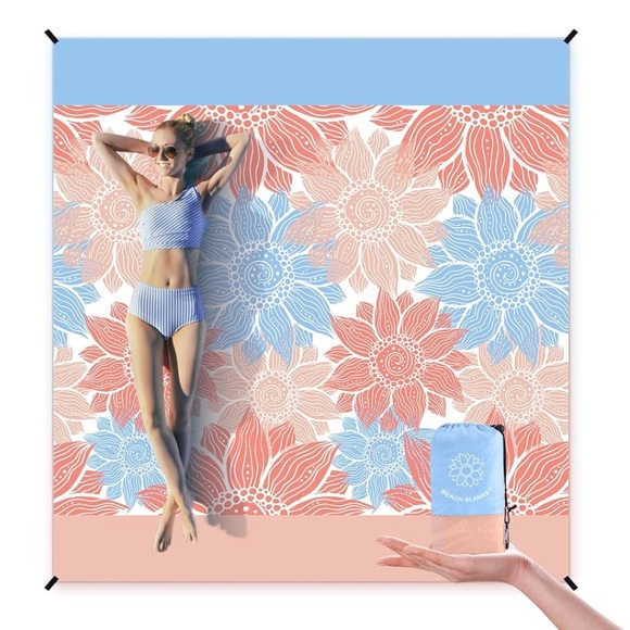Other - Floral Waterproof Sandproof Beach Blanket